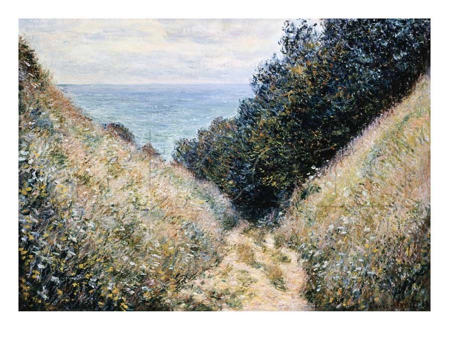 Road at La Cavee, Pourville - Claude Monet Paintings